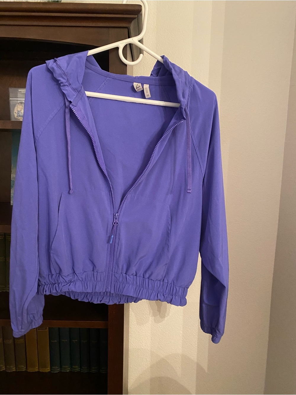 Zella Violet Hooded Zip Bomber Jacket